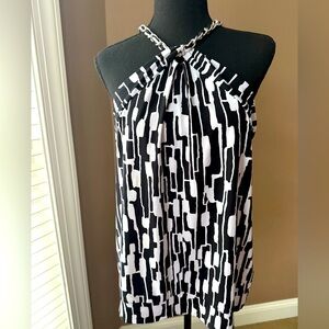 MICHAEL Michael Kors Women’s Silver Chain Halter Top in Large